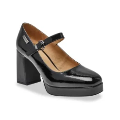Babies femme noir vernis DEMMY en cuir