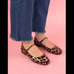 Ballerines femme en Cuir LAELIA Leopard