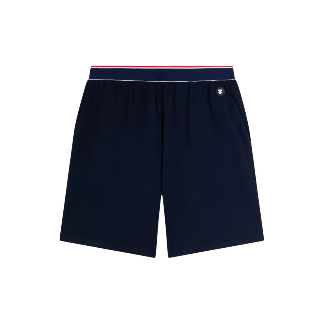 Bas de pyjama court marine en coton