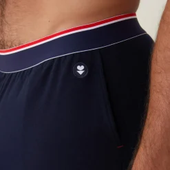 Bas de pyjama long marine en coton