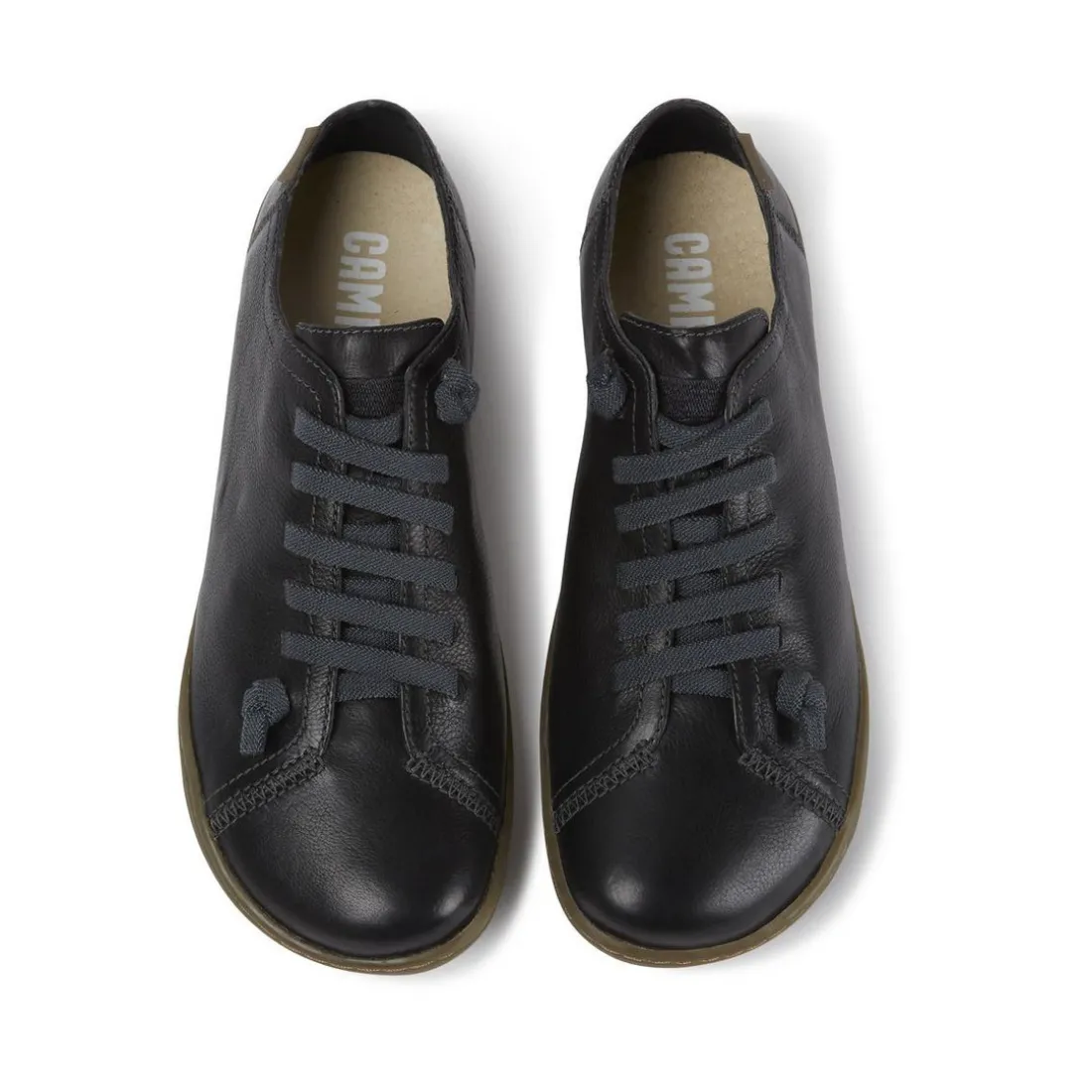Basket basse Peu noir en cuir