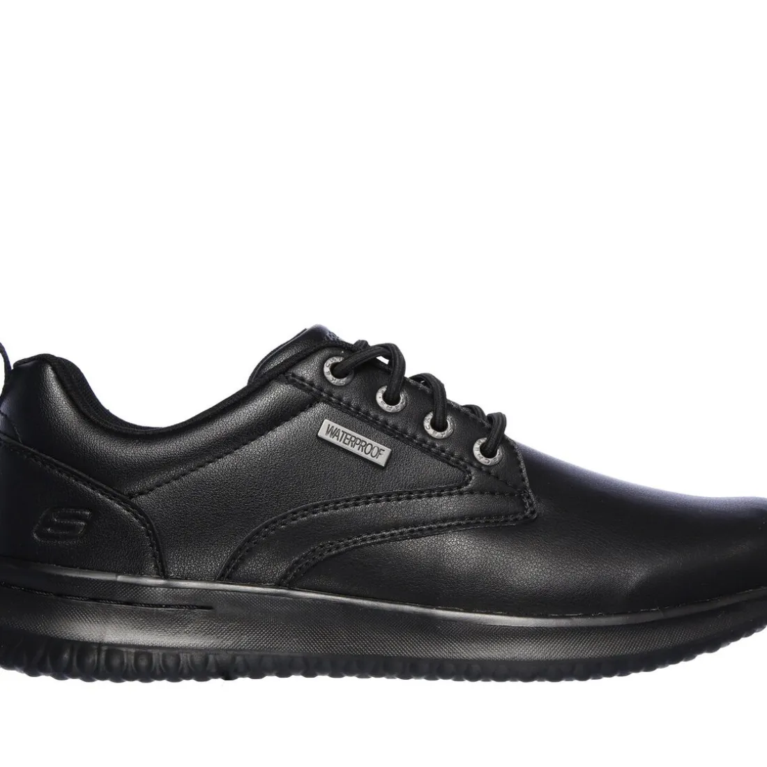 Basket Delson Antigo - Skechers noir en cuir