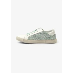 Basket femme blanches à paillettes grises Austin Ruby