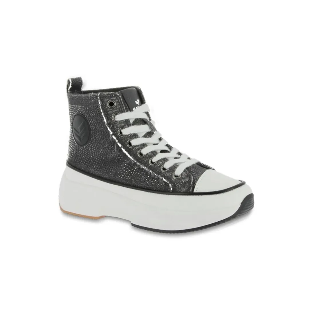 Basket femme toile gris CHRISTA en coton