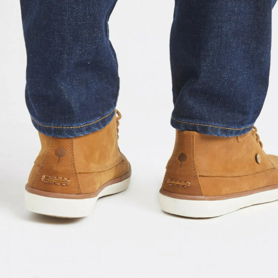 BASKET WATTLE LEATHER camel en cuir