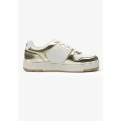 Baskets basses blanches et dorées Marly