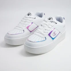 Baskets basses femme - FOUL PLAY PLAT ELEMENT SLICK - Blanc/Bleu