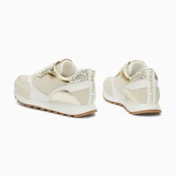 Baskets beige et or a semelle running