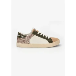 Baskets Bloom khaki à paillettes vert
