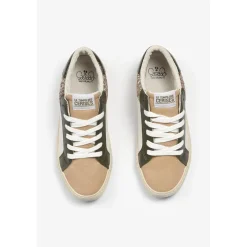 Baskets Bloom khaki à paillettes vert