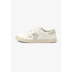 Baskets femme à motif python beige rosé Austin Elise
