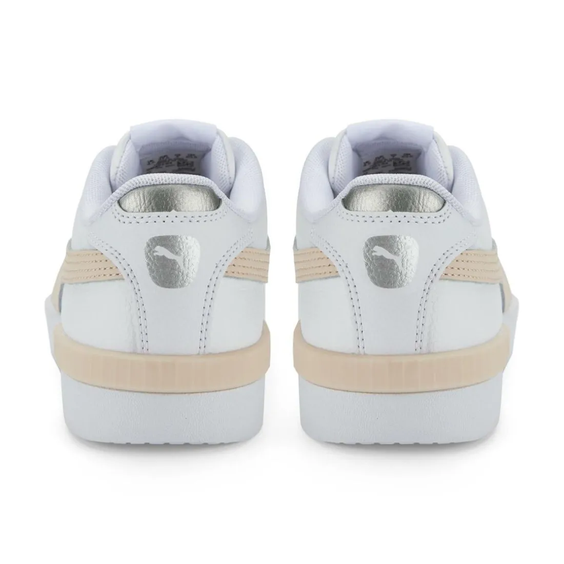 Baskets femme blanc/rose pale JADA RENEW en cuir