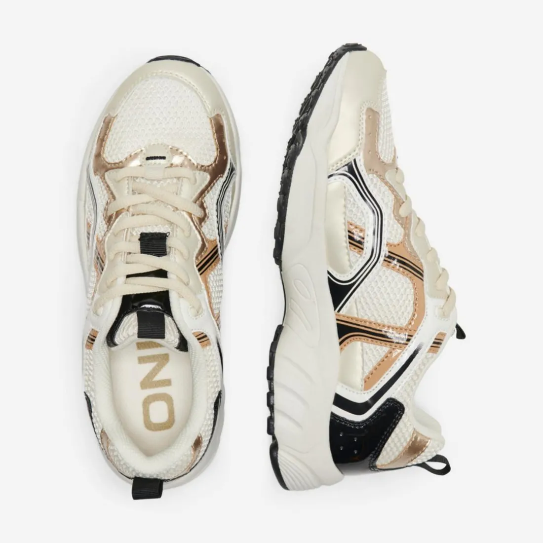 Baskets femme Bout rond beige