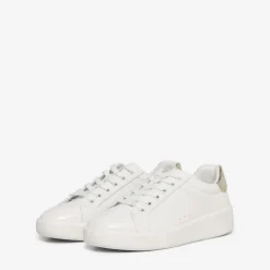 Baskets femme Détail pailleté blanc Gwen