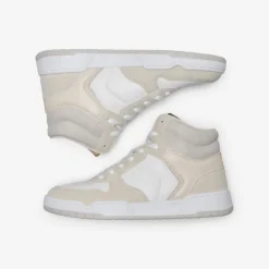 Baskets femme Hauteur cheville Bout rond beige