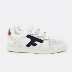 Baskets Hazel Velcro bleu marine en cuir