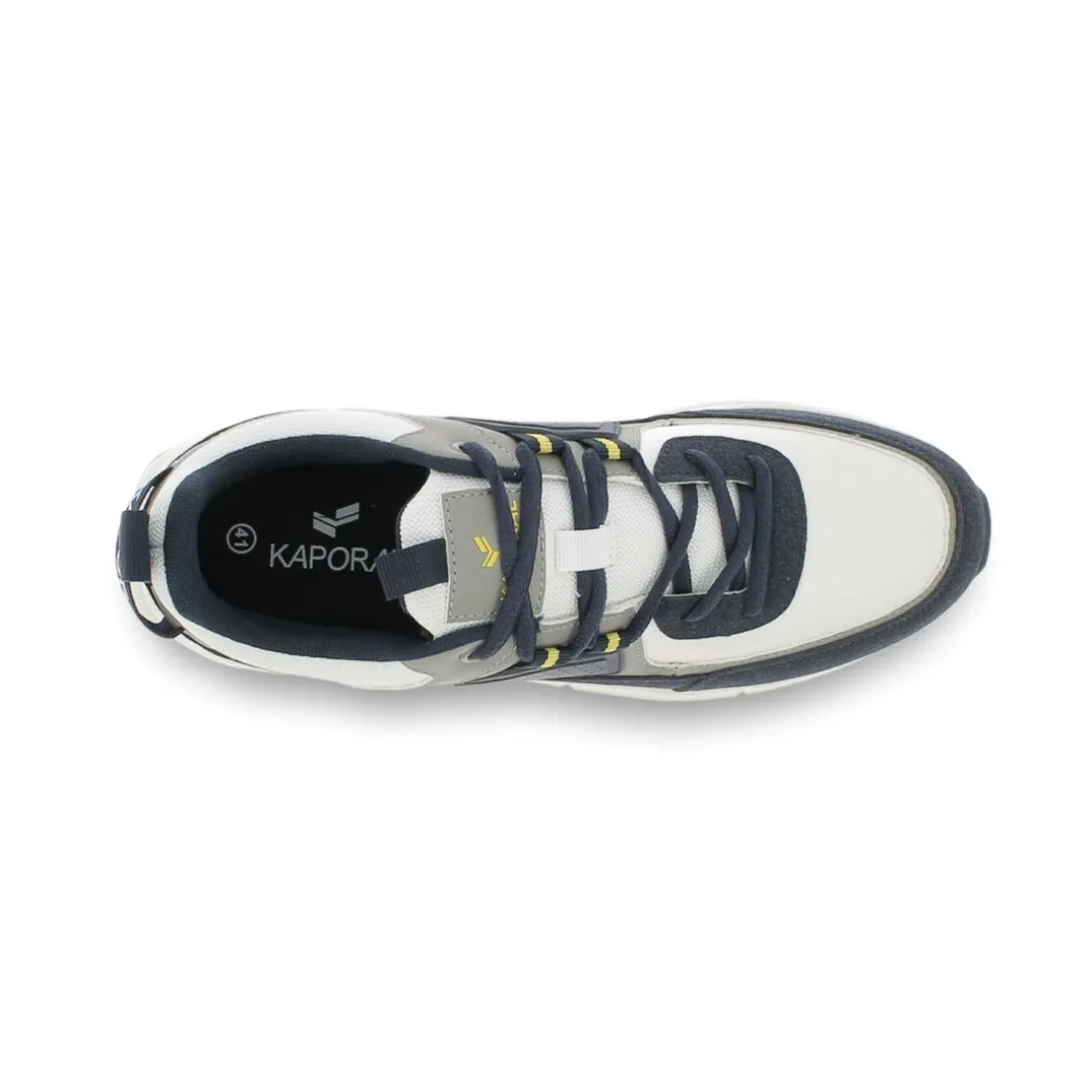 Baskets homme à lacet DOLPI blanc-gris blanc;gris