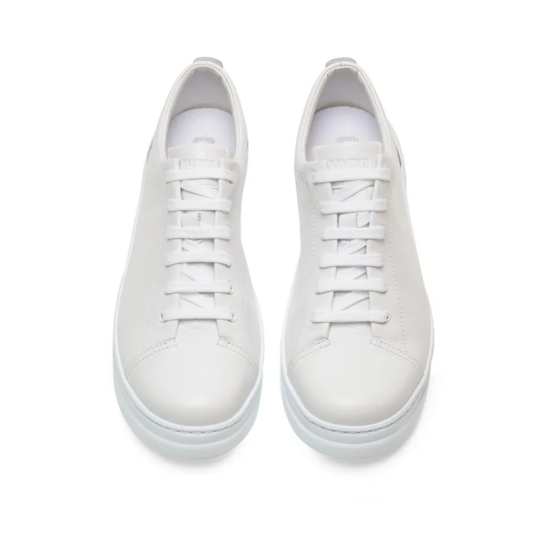 Baskets Runner blanc en cuir