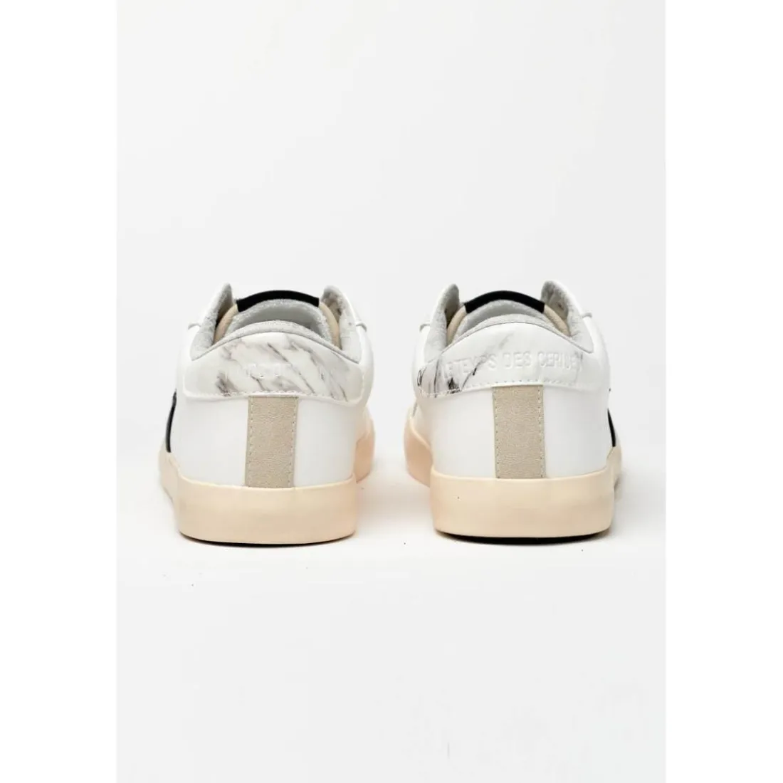Baskets Soho blanches avec éclair noir gris Dina