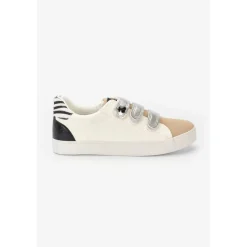 Baskets Vic zébrées noir
