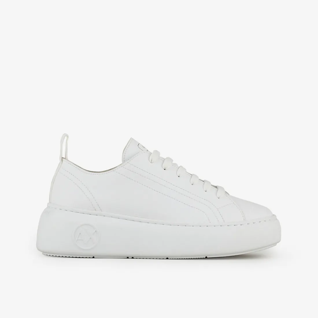 Basktets femme en cuir blanc