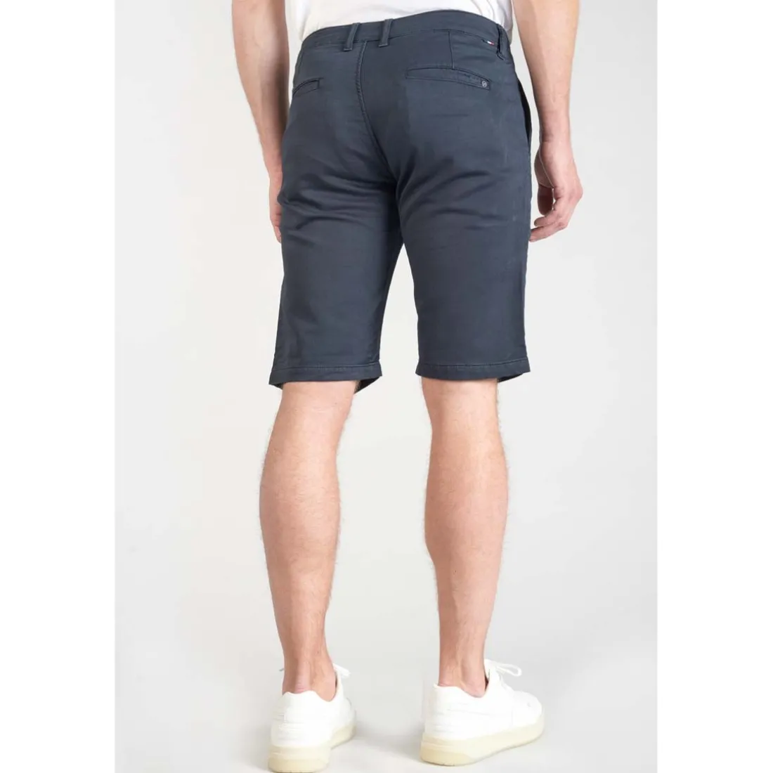 Bermuda chino Jogg Swoop bleu nuit blanc en coton
