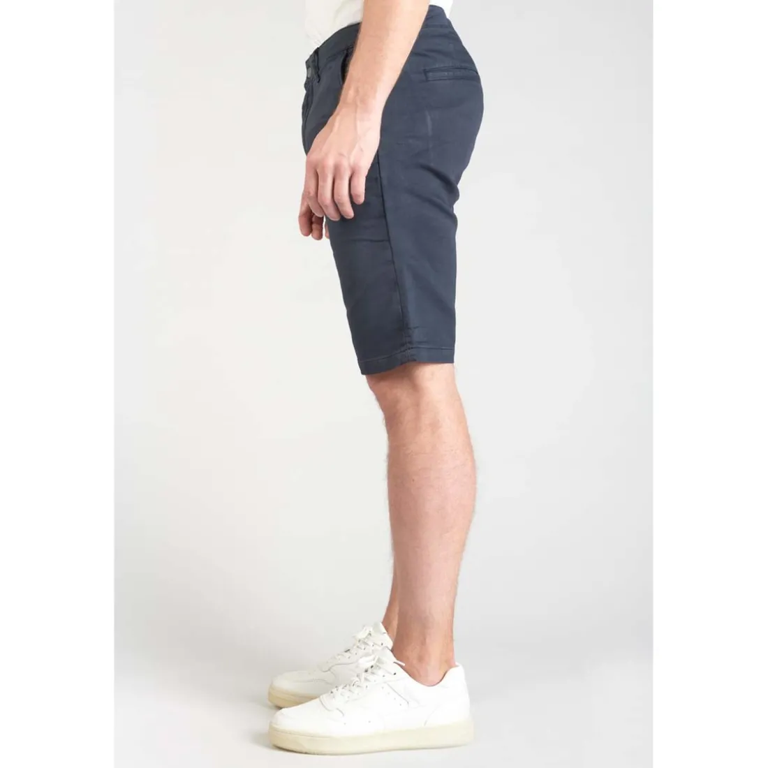 Bermuda chino Jogg Swoop bleu nuit blanc en coton