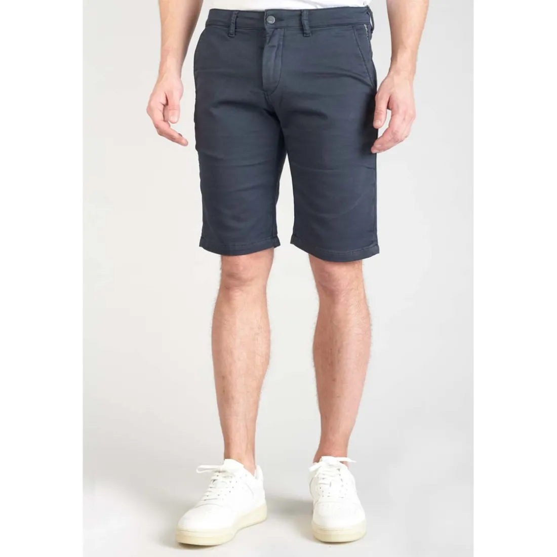 Bermuda chino Jogg Swoop bleu nuit blanc en coton