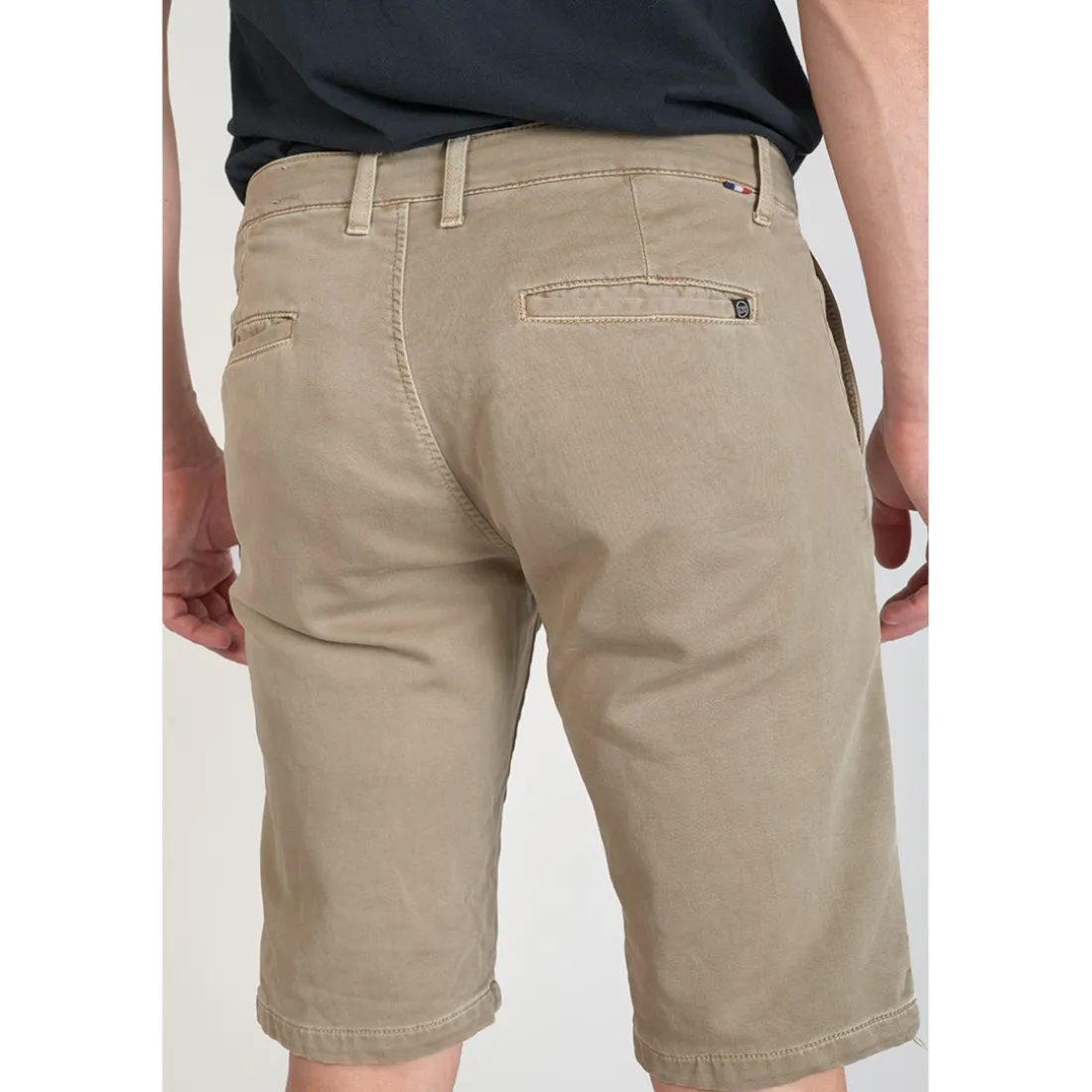 Bermuda chino Jogg Swoop beige sable jaune en coton