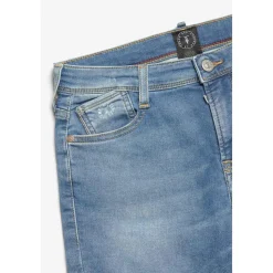 Bermuda garçon, Jogg Lo bleu clair délavé en coton