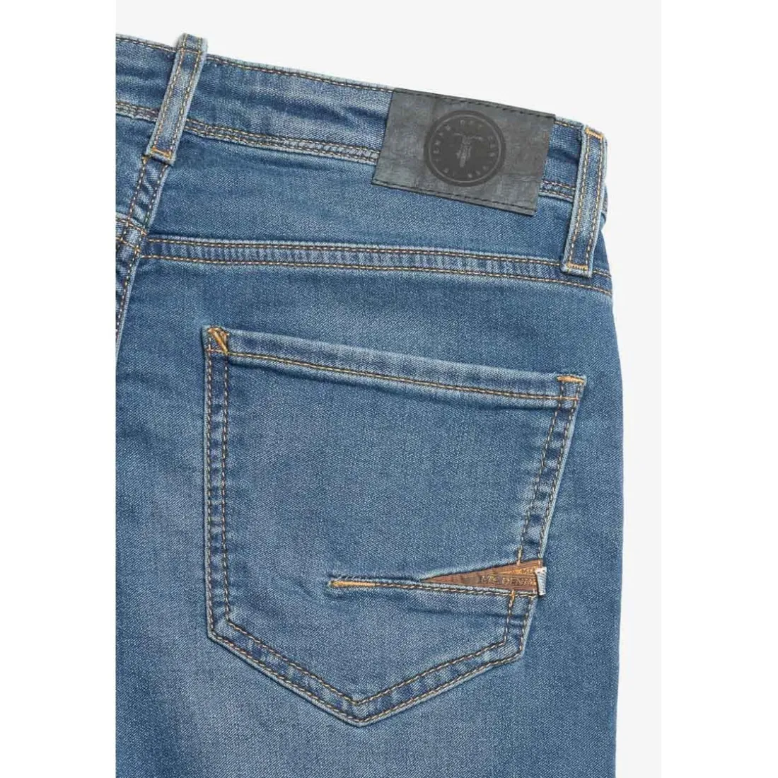 Bermuda garçon, Jogg Lo bleu délavé en coton
