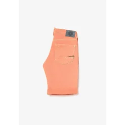 Bermuda garçon, Lo Jogg orange blanc en coton