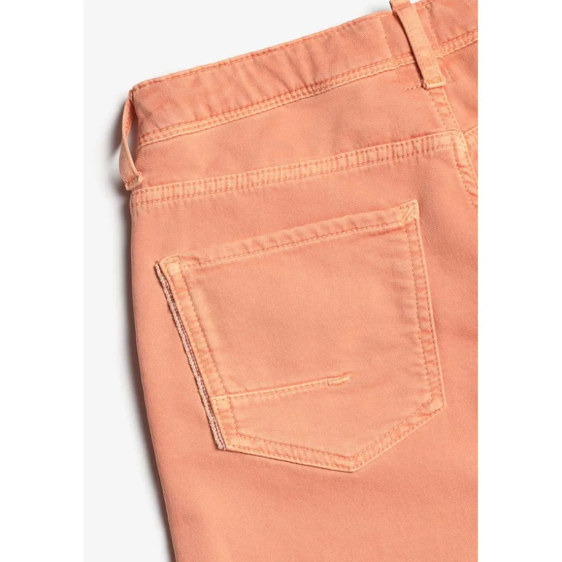 Bermuda garçon, Lo Jogg orange blanc en coton