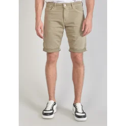 Bermuda Jogg Bodo beige blanc en coton