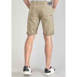 Bermuda Jogg Bodo beige blanc en coton
