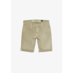 Bermuda Jogg Bodo beige blanc en coton
