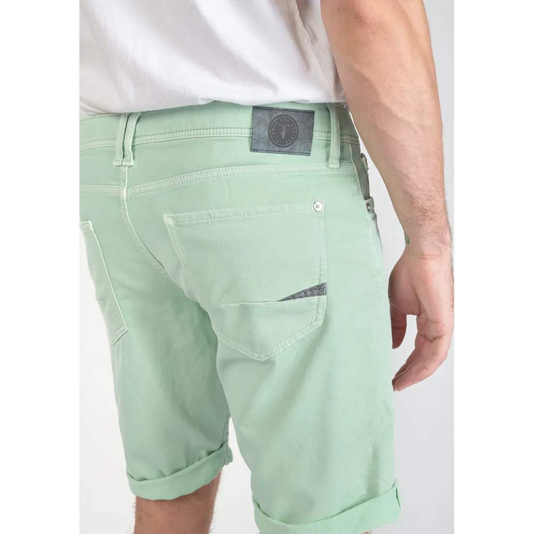 Bermuda Jogg Bodo vert d'eau en coton
