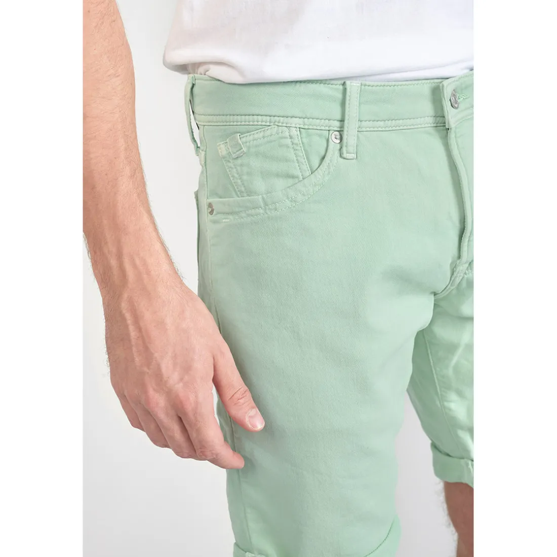 Bermuda Jogg Bodo vert d'eau en coton