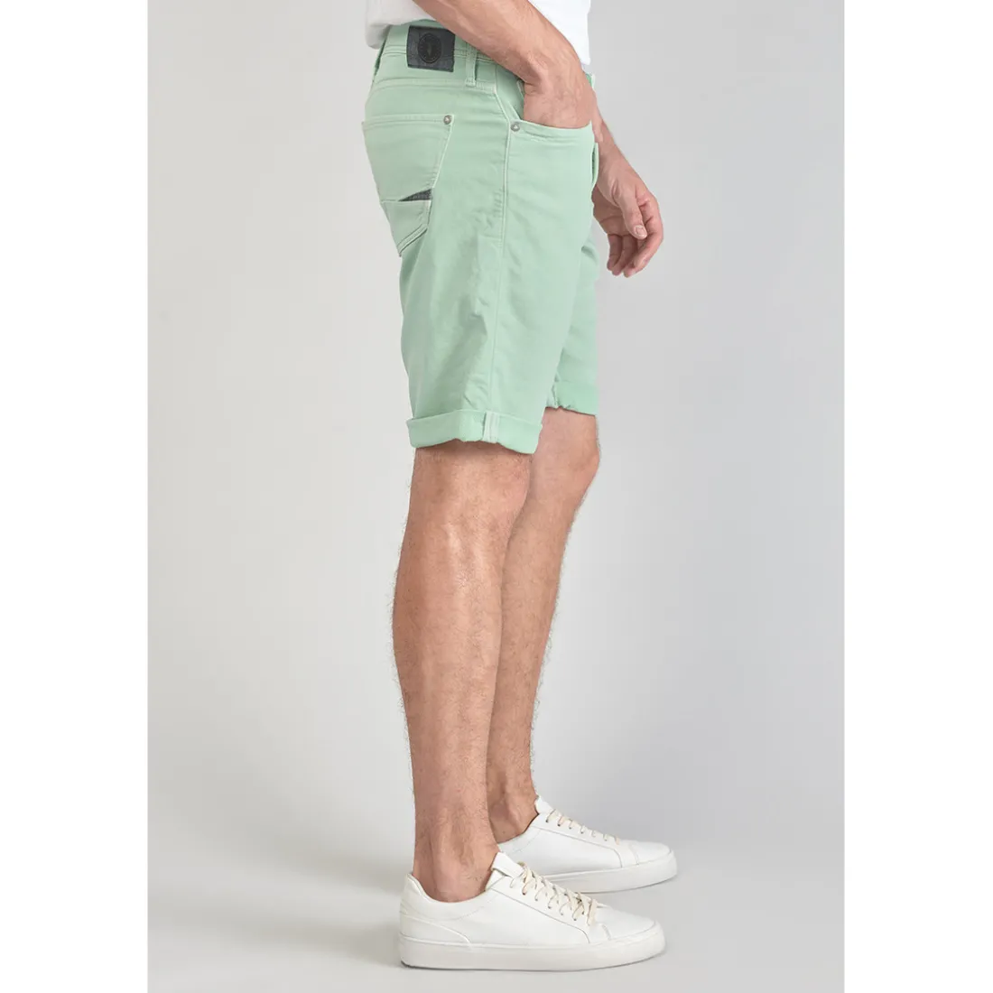 Bermuda Jogg Bodo vert d'eau en coton