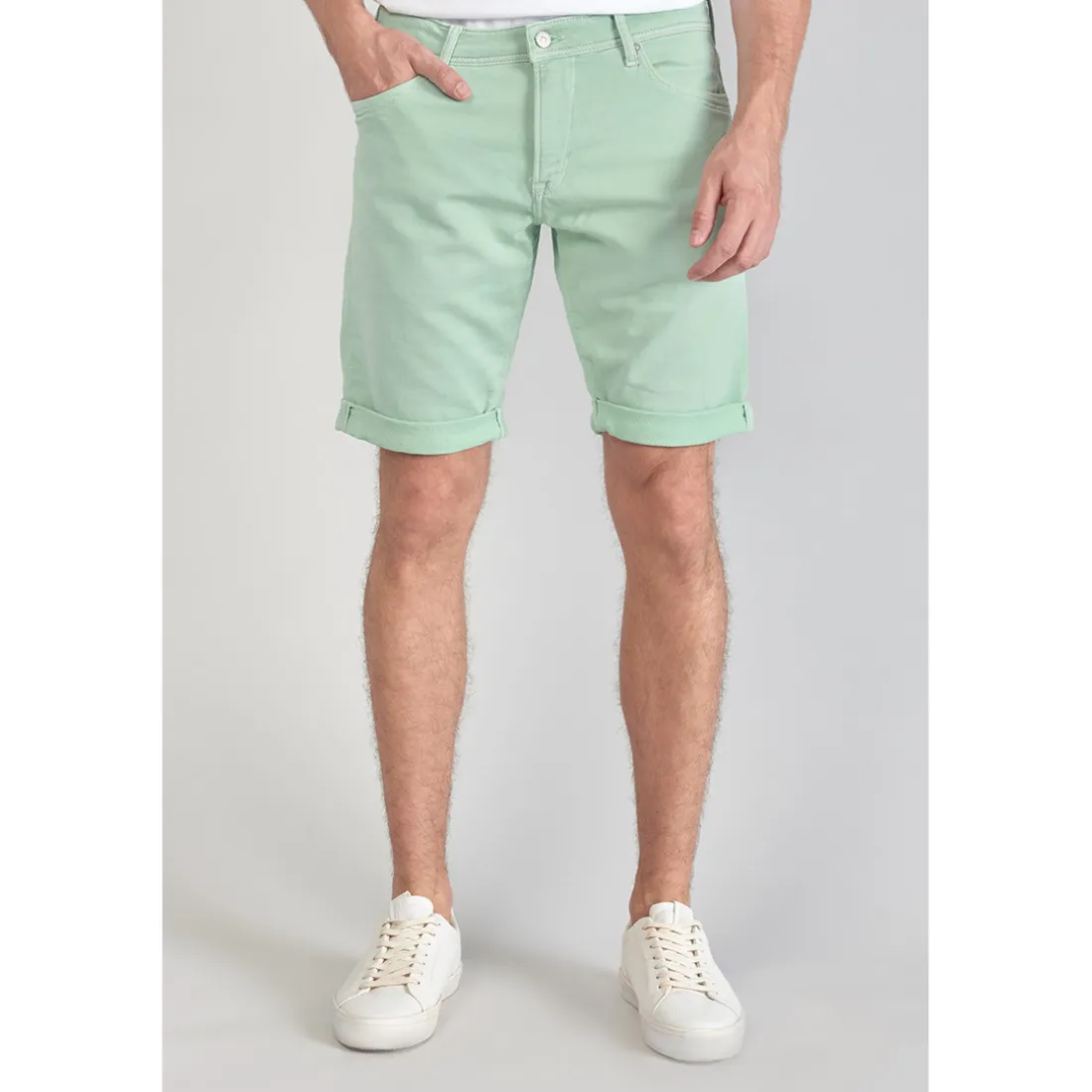 Bermuda Jogg Bodo vert d'eau en coton