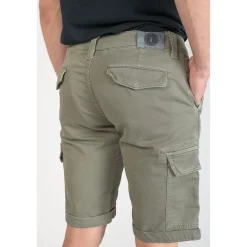 Bermuda Jogg Damon kaki vert en coton