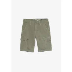 Bermuda Jogg Damon kaki vert en coton