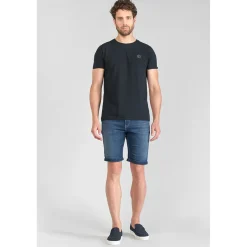 Bermuda Jogg Ed bleu délavé en coton