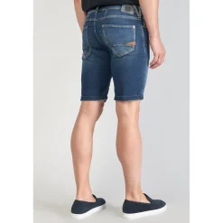 Bermuda Jogg Ed bleu délavé en coton