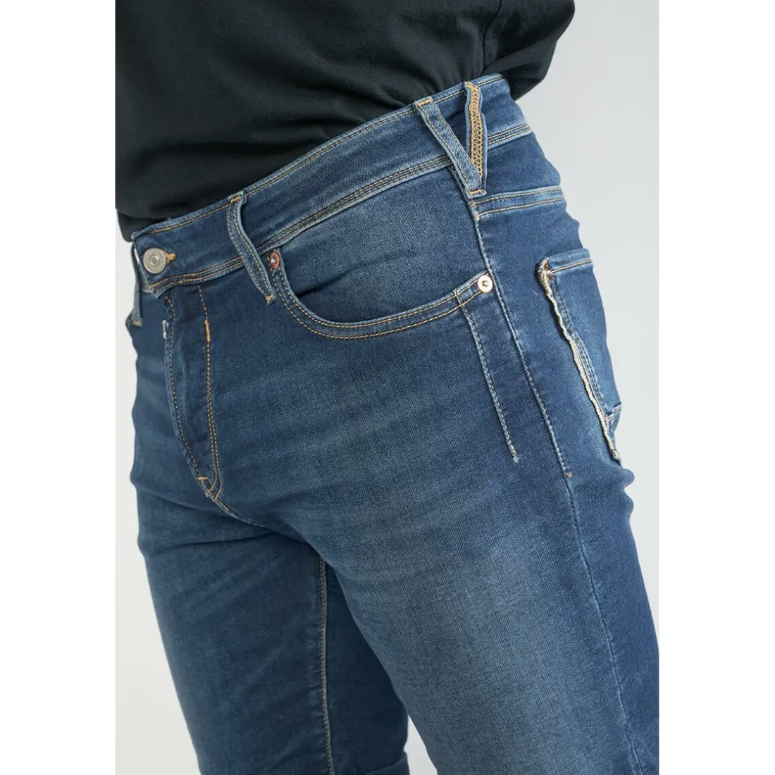 Bermuda Jogg Ed bleu délavé en coton