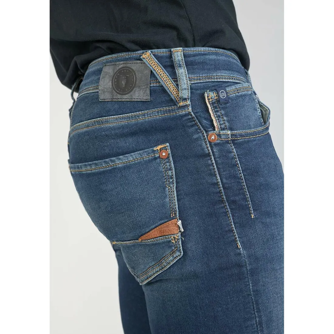 Bermuda Jogg Ed bleu délavé en coton