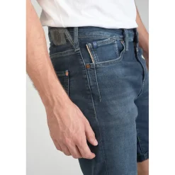 Bermuda Jogg Ed bleu gris en coton