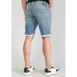 Bermuda Jogg Lo bleu délavé en coton à la toile très stretch