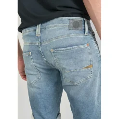 Bermuda Jogg Lo bleu délavé en coton à la toile très stretch