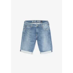 Bermuda Jogg Lo bleu délavé en coton à la toile très stretch